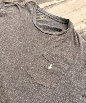 Polo Ralph Lauren 4XLT Gray Heather Pocket Tee Pony Big Tall Short Sleeve
